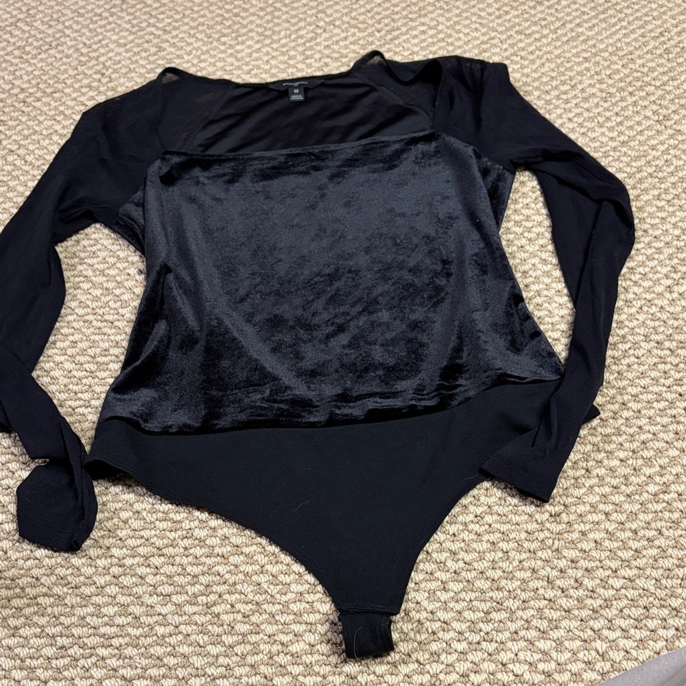 Banana Republic Factory velvet and sheer bodysuit
